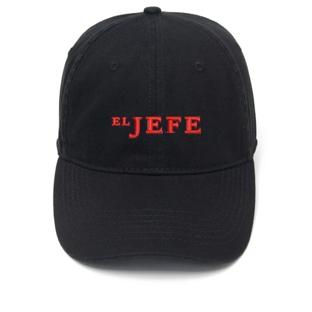 Mens Baseball Caps El Jefe Boss Embroidered Dad Hat Washed Cotton Embroidery Hat
